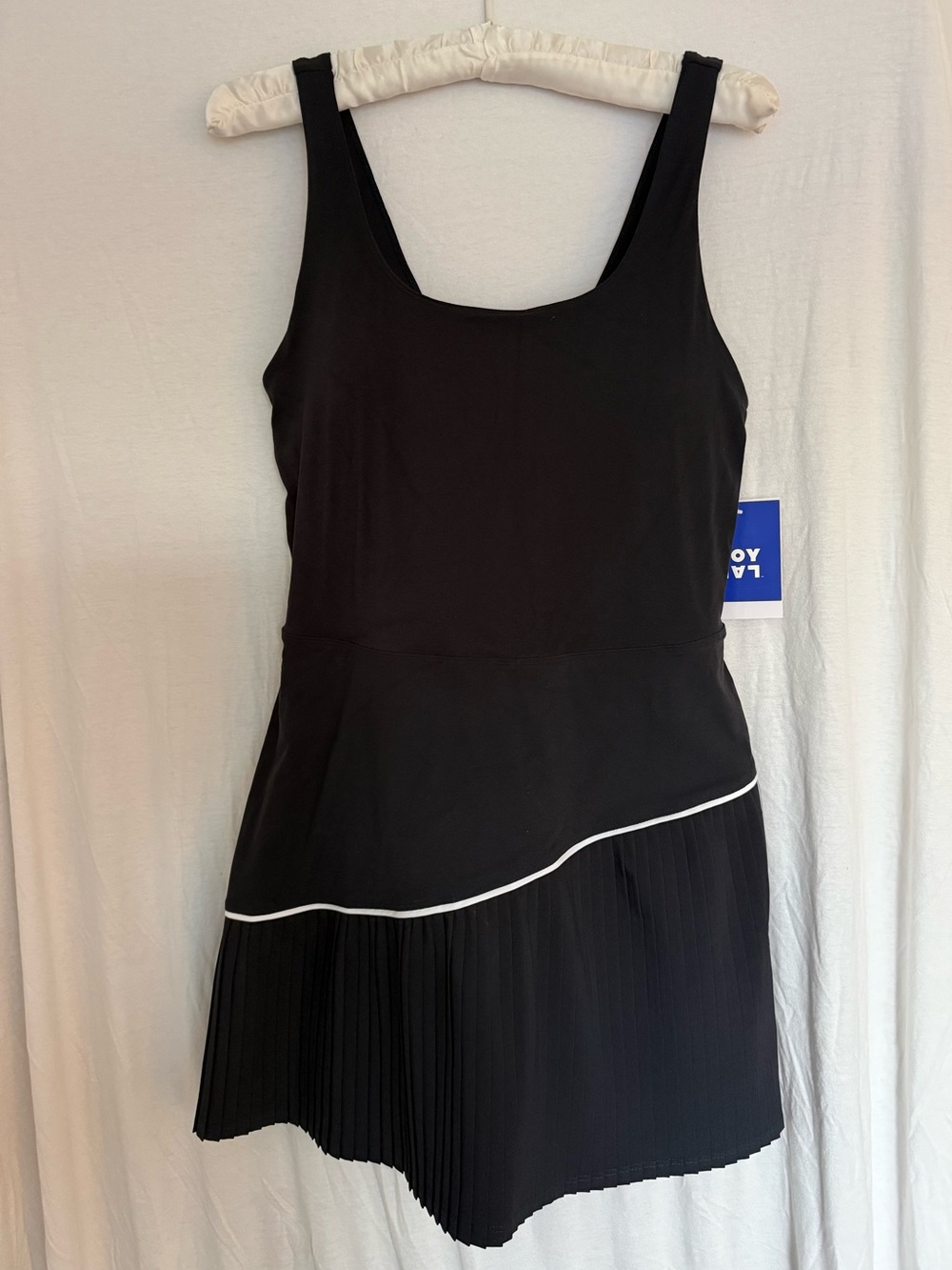 JoyLab Black Dress with White Piping